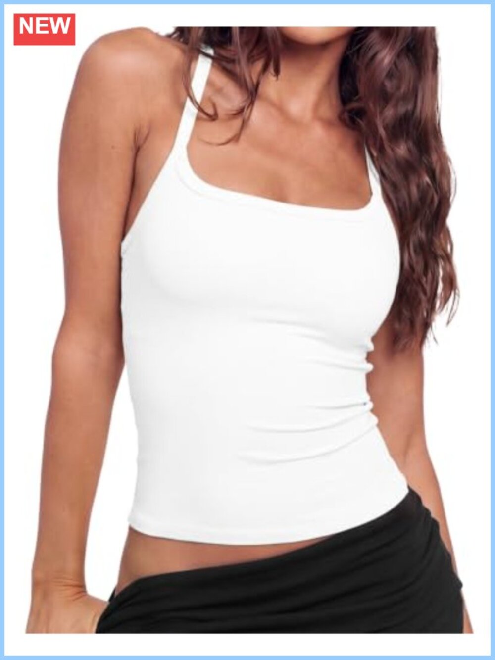 Padded Racerback Tank Top Double Lined Fitted Cami